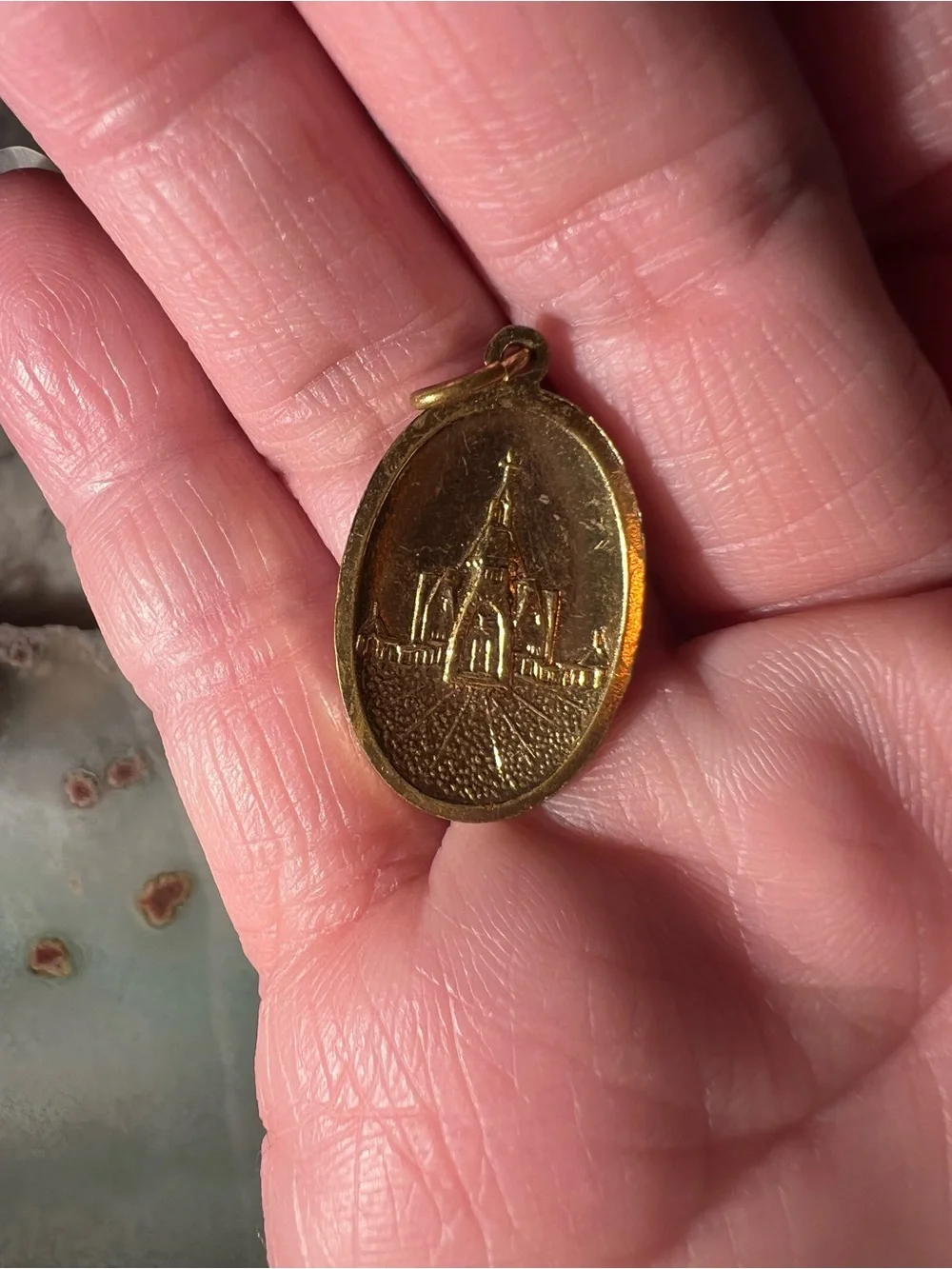 Gold Religious Medal Pendant only